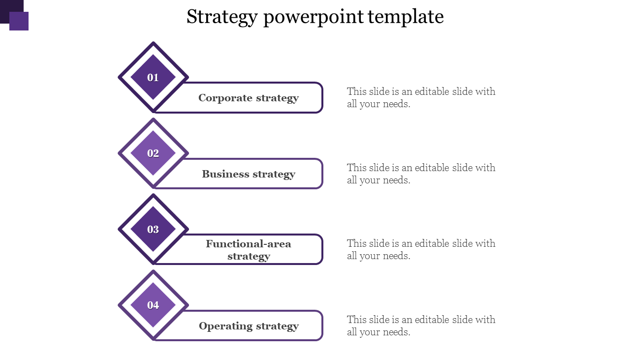 strategy powerpoint template-Purple